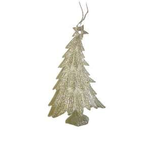  Silver Glitter Tree with Star Ornament