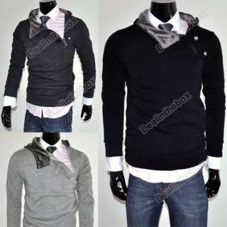 New Mens Slim Designed Fitted Hoodies Coat Jacket Sweatshirt 4 Color 