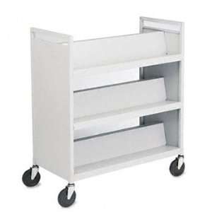   Book Cart with Six Slant Shelves CART,SLOPED,TRIPLE,PM (Pack of 2