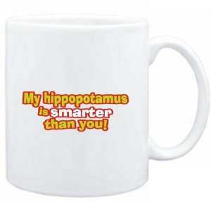  Mug White  My Hippopotamus is smarter than you  Animals 