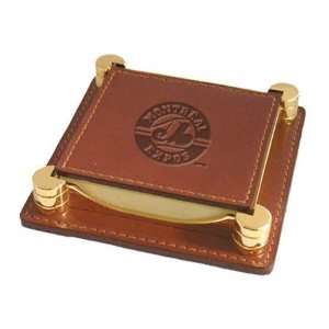 Montreal Expos Tan Leather Notepad Holder