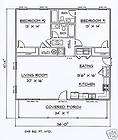 House Plans for 1245 Sq. Ft. 2 Bedroom 2 Bath House