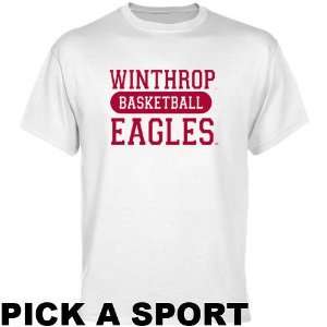  Winthrop Eagles White Custom Sport T shirt   Sports 