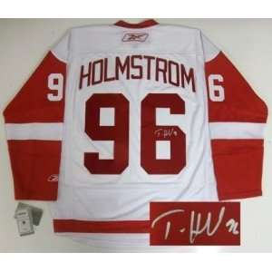  Tomas Holmstrom Autographed Uniform   08 Cup Sports 