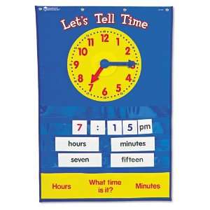 Learning Resources® Teaching Time Pocket Chart with 67 Cards, 23w x 