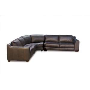   3PC Arm Sectional with Armless Corner Wedge in Mocca