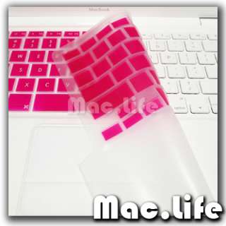 FULL HOT PINK Silicone Keyboard Skin Cover for Old Macbook White 13 