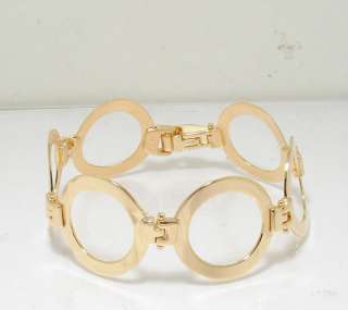 Technibond Shiny Circle Bracelet 14K Clad Silver   