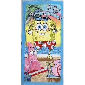  Spongebob Squarepants Day in Paradise Beach Towel