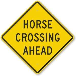  Horse Crossing Ahead Diamond Grade Sign, 36 x 36 Office 