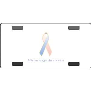  Miscarriage Awareness Ribbon Vanity License Plate 