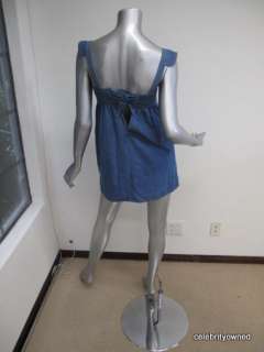 Ingwa Melero Blue Denim Bustier Top Sleeveless Dress S  