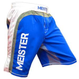 BLUE HYBRID MMA BOARD SHORTS Meister Fight S M L XL NEW  