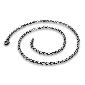   Plated Sterling Silver 20 Long Curb Chain Necklace   2.5MM Jewelry