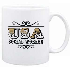  New  Usa Social Worker   Old Style  Mug Occupations 