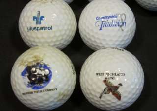 12 Logo Golf Balls ALCOA Georgia Mining GE Weyerhaeuser PLUSPETROL 