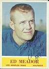 Autographed Ed Meador 1964 Philadelphia Gum Card (Rams)