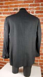   44R Black Wool Blazer Jacket Sport Suit Coat Lined Von Maur  