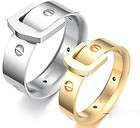 Classic Matching Titanium Steel Promise Ring Set Couple Wedding Bands 