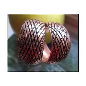  Solid Copper Hoop Earrings CE1112C02 