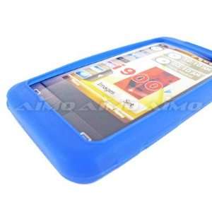  For Samsung I900 Omnia Silicone Skin Cover Case Blue 