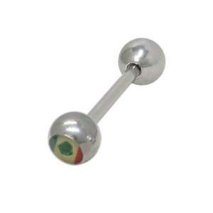 Mexican Flag Surgical Steel Barbell Tongue Ring