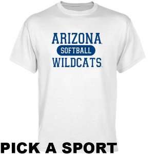  Arizona Wildcats White Custom Sport T shirt   Sports 
