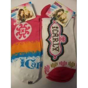  iCarly Socks ~ Set of 2, Size 9 11, Shoe Size 3 10 (Framed 