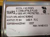 Mars 440v 3uf A/C Motor Run Capacitors NEW  