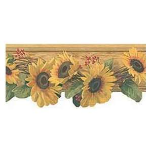  Scalloped Sunflowers Wallpaper Border