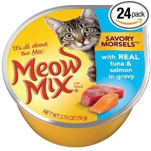 Meow Mix Savory Morsels with Real Tuna and Salmon, 2.75 Ounce (Pack of 