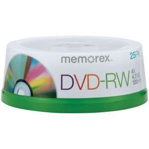 Memorex 05562 4.7 Gb Dvd Rws (4X; 25 Ct Spindle) (Cd Accessories 