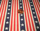 yd   Red White Blue Stars Stripes Print Cotton Fabric ~quilt 