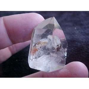   S2919 Clear Quartz Stand Point Inclusions Protection 
