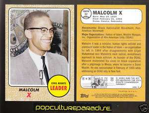 MALCOLM X 2008 Topps American Heritage CARD #52  