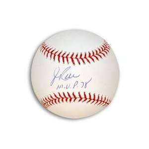   Rice Autographed MLB Baseball Inscribed with MVP 78 