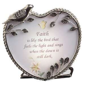    Faith Candle Holder Inspirational Message
