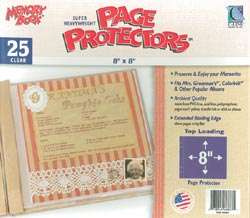 8x8 Page Protectors Pack of 25 C Line Memory Book  