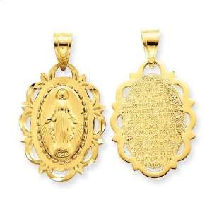  Blessed Mother with Hail Mary Prayer Pendant Jewelry