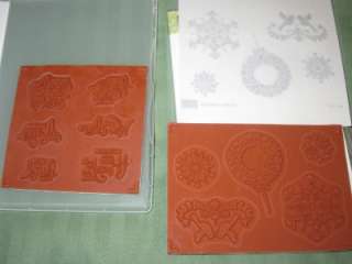   LOT CLEAR MOUNT RUBBER STAMP SETS WHIMSICAL WORDS & NORTHERN HEARTS