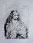 REMBRANDT Amand Durand Signed Etching JEWISH BRIDE Reference #342