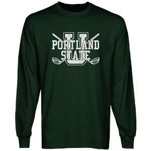  Portland State Vikings Crossed Sticks Long Sleeve T Shirt 
