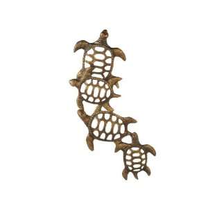 Antique Bronze Sea Turtle Walldecor Cast Iron Cast Dimensions 10 1/2 X 