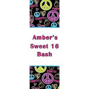 com Peace and Love Personalized Vertical Banner 18 x 54 All Weather 