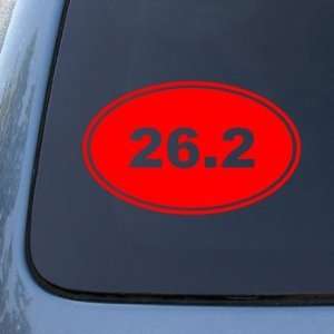  26.2 MARATHON RUNNING EURO OVAL   Vinyl Car Decal Sticker 