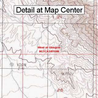  USGS Topographic Quadrangle Map   West of Glasgow 