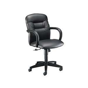    HON3302SS11T HON® CHAIR,MANGE,MIDBCK,LTHRBK