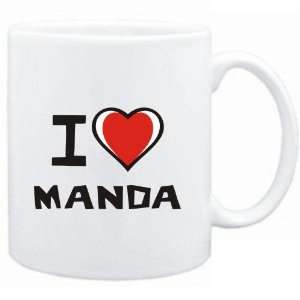  Mug White I love Manda  Languages