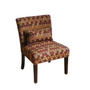  Dot Fabric Accent Chair with Pillow