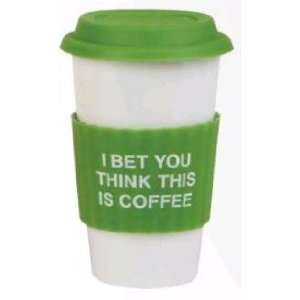 16oz Porcelain Eco Travel Cup   Printed Edition I Bet You Think This 